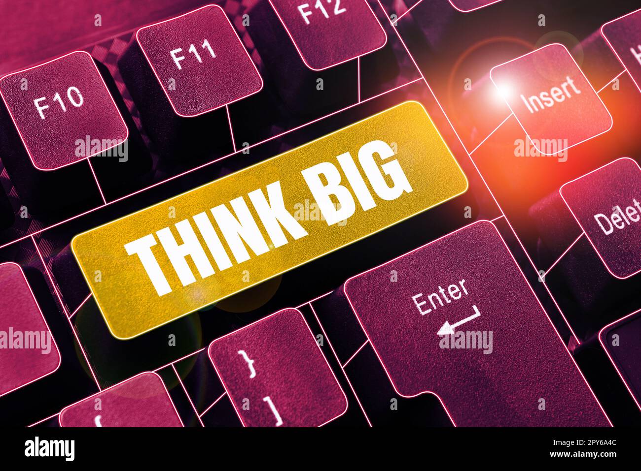 Text sign showing Think Big. Internet Concept To plan for something high value for ones self or for preparation Stock Photo