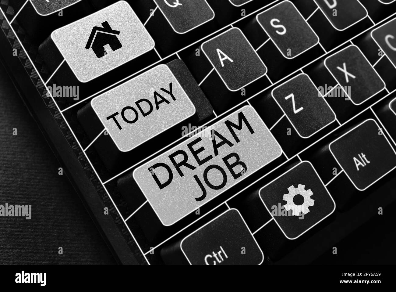 Writing displaying text Dream Job. Business showcase An act that is paid of by salary and giving you hapiness Stock Photo