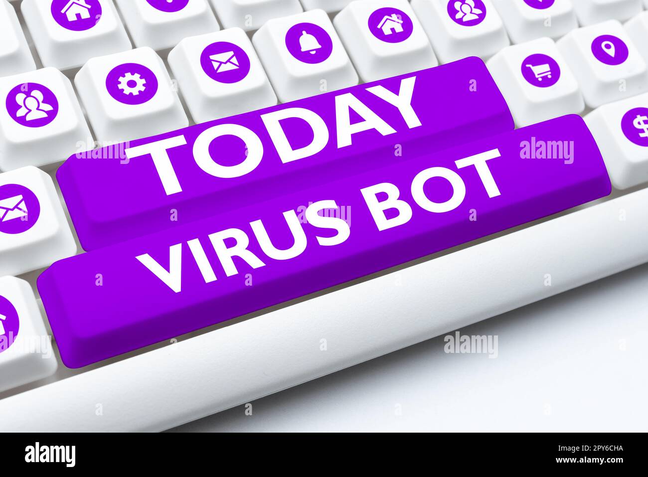 Conceptual caption Virus Bot. Business showcase malicious self-propagating malware designed to infect a host Stock Photo