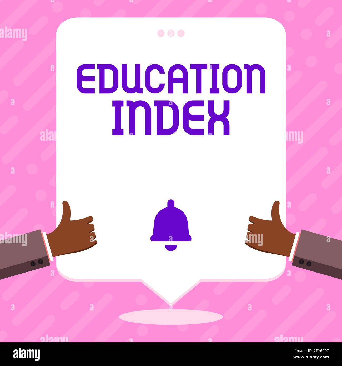 Conceptual caption Education Index. Business concept aiming to meet