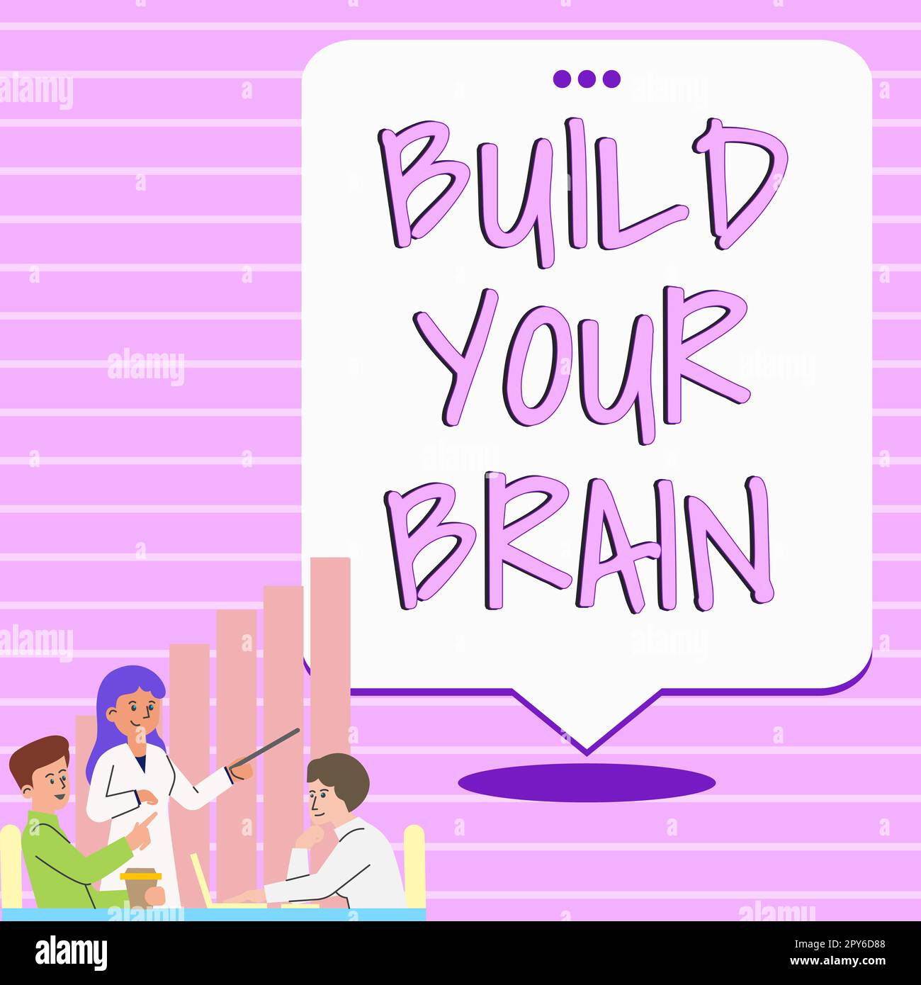 Conceptual display Build Your Brain. Internet Concept mental activities to maintain or improve cognitive abilities Stock Photo