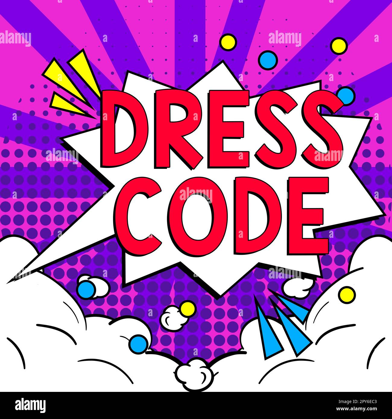 Sign displaying Dress Code. Internet Concept an accepted way of ...
