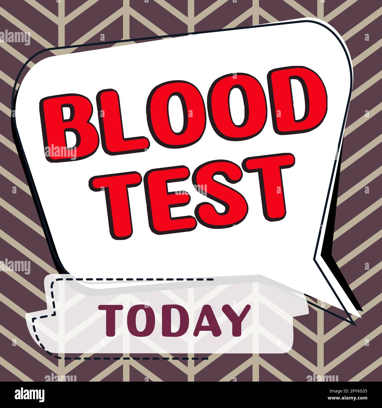 Sign displaying Blood Test. Business approach Extracted blood sample from an organism to perfom a laboratory analysis Stock Photo