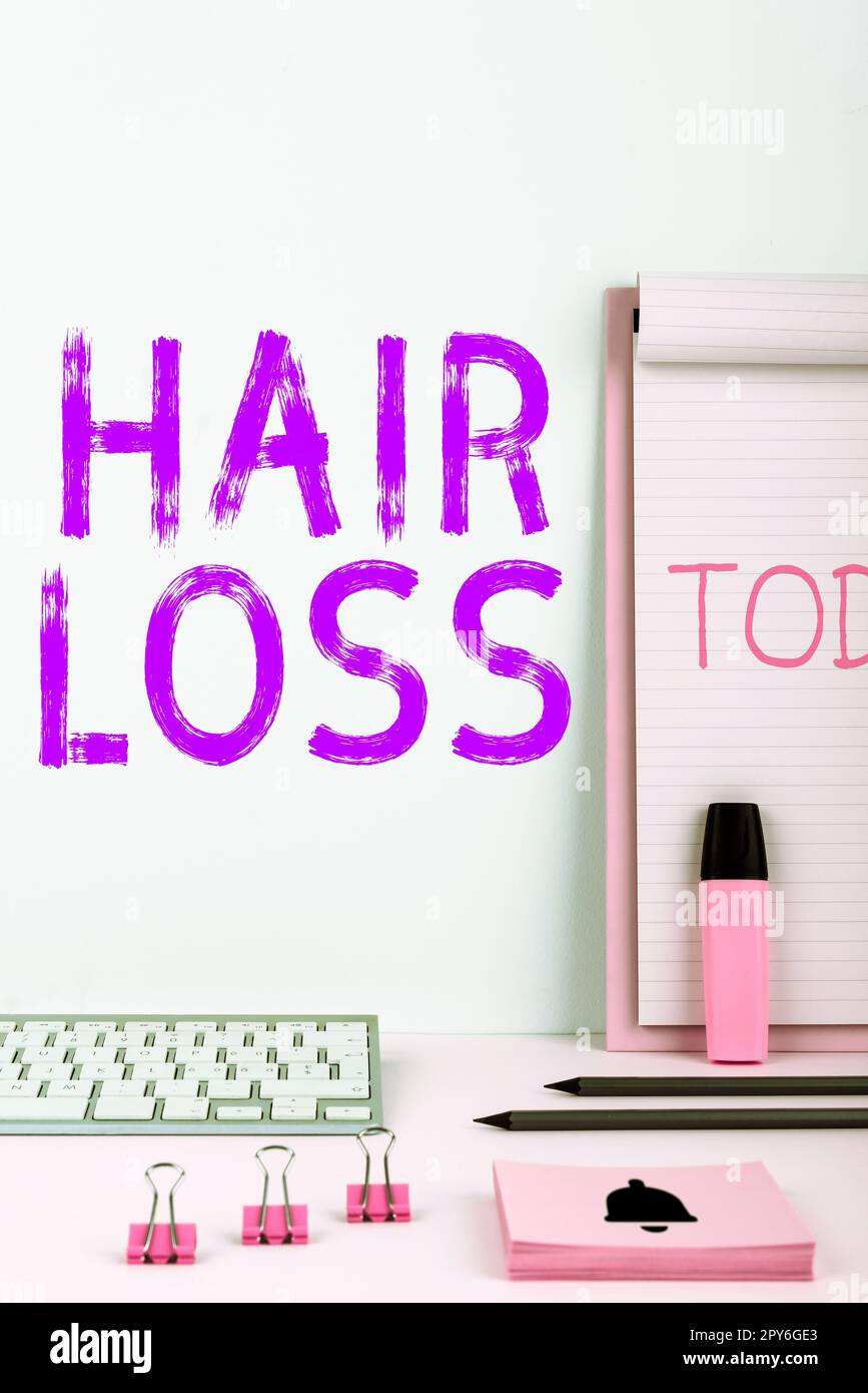 Inspiration showing sign Hair Loss, Business showcase Loss of human