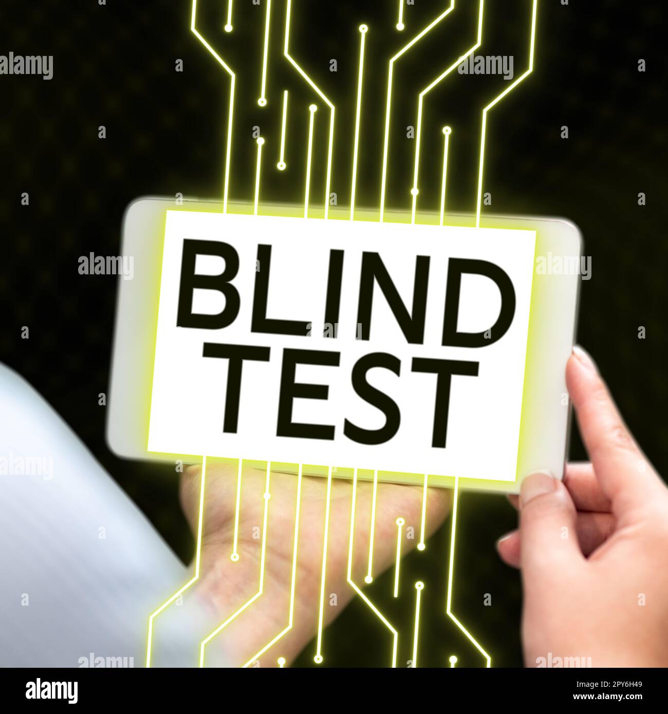 Inspiration showing sign Blind Test. Word for Social engagement with a person one has not previously met Stock Photo