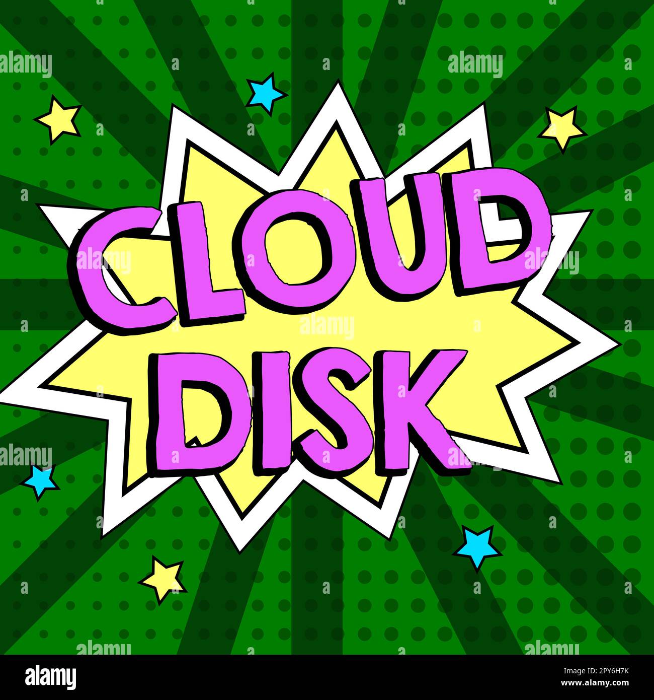 Text caption presenting Cloud Disk. Business showcase web base service that provides storage space on a remote server Stock Photo