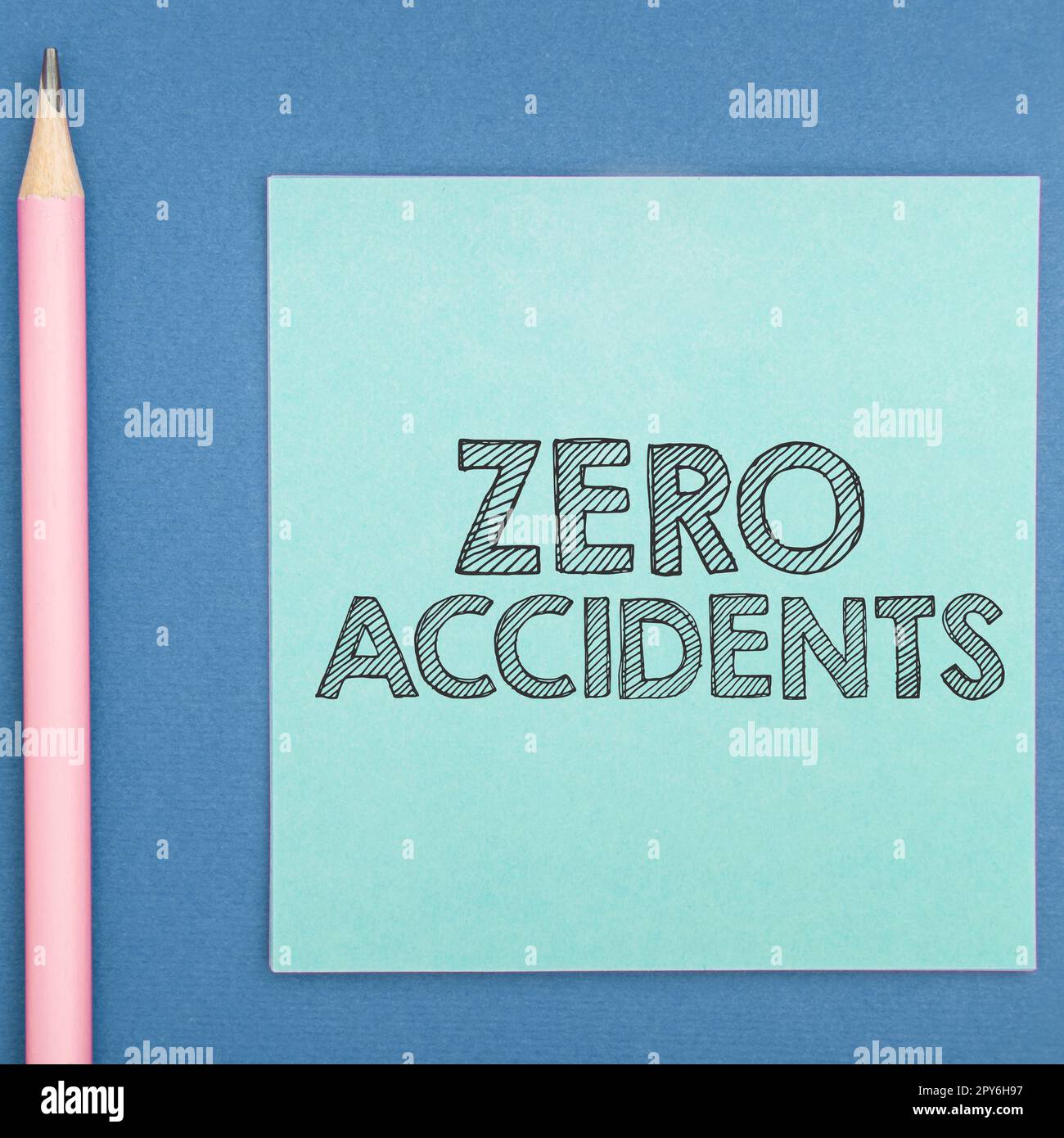 Conceptual caption Zero Accidents. Business concept important strategy for preventing workplace accidents Stock Photo
