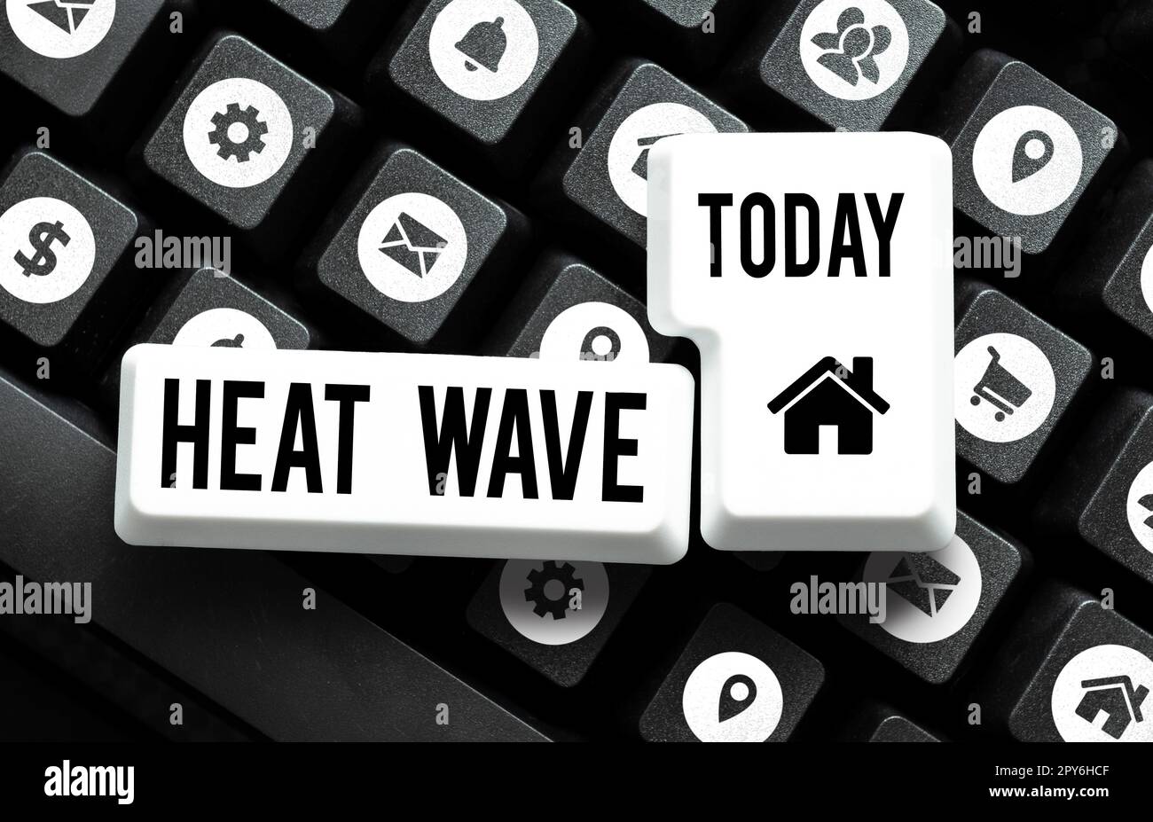 Conceptual display Heat Wave. Business idea a prolonged period of abnormally hot weather Stock Photo