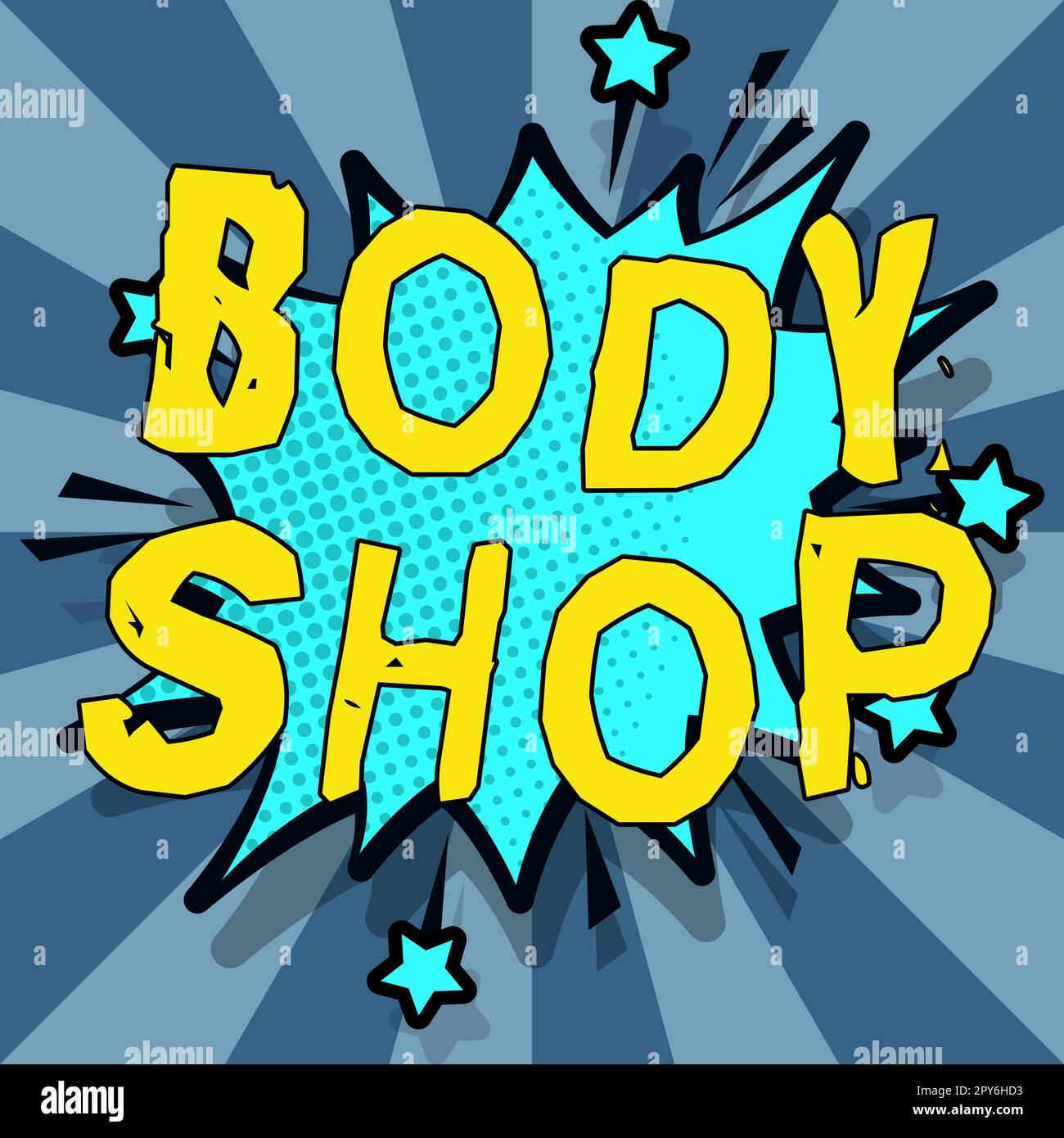 Conceptual display Body Shop. Business showcase a shop where automotive bodies are made or repaired Stock Photo