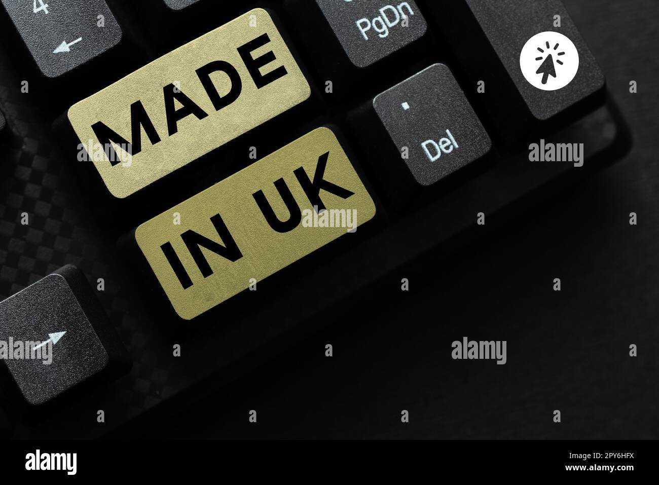 Text caption presenting Made In Uk. Business overview Something