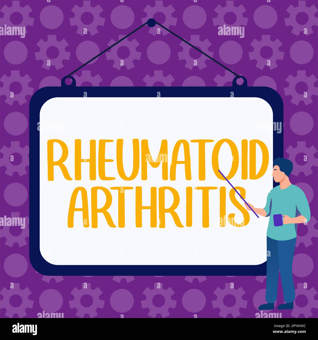 Handwriting text Rheumatoid Arthritis. Conceptual photo autoimmune disease that can cause joint pain and damage Stock Photo