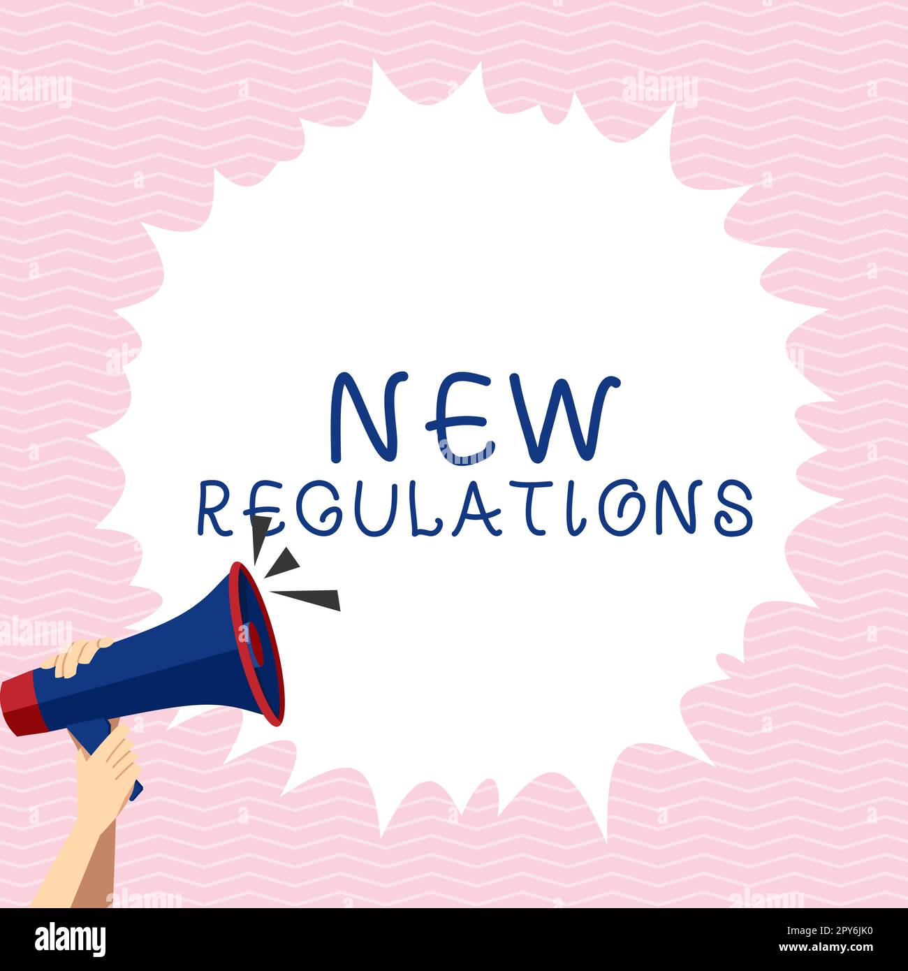 Text caption presenting New Regulations. Business approach Regulation controlling the activity usually used by rules. Stock Photo