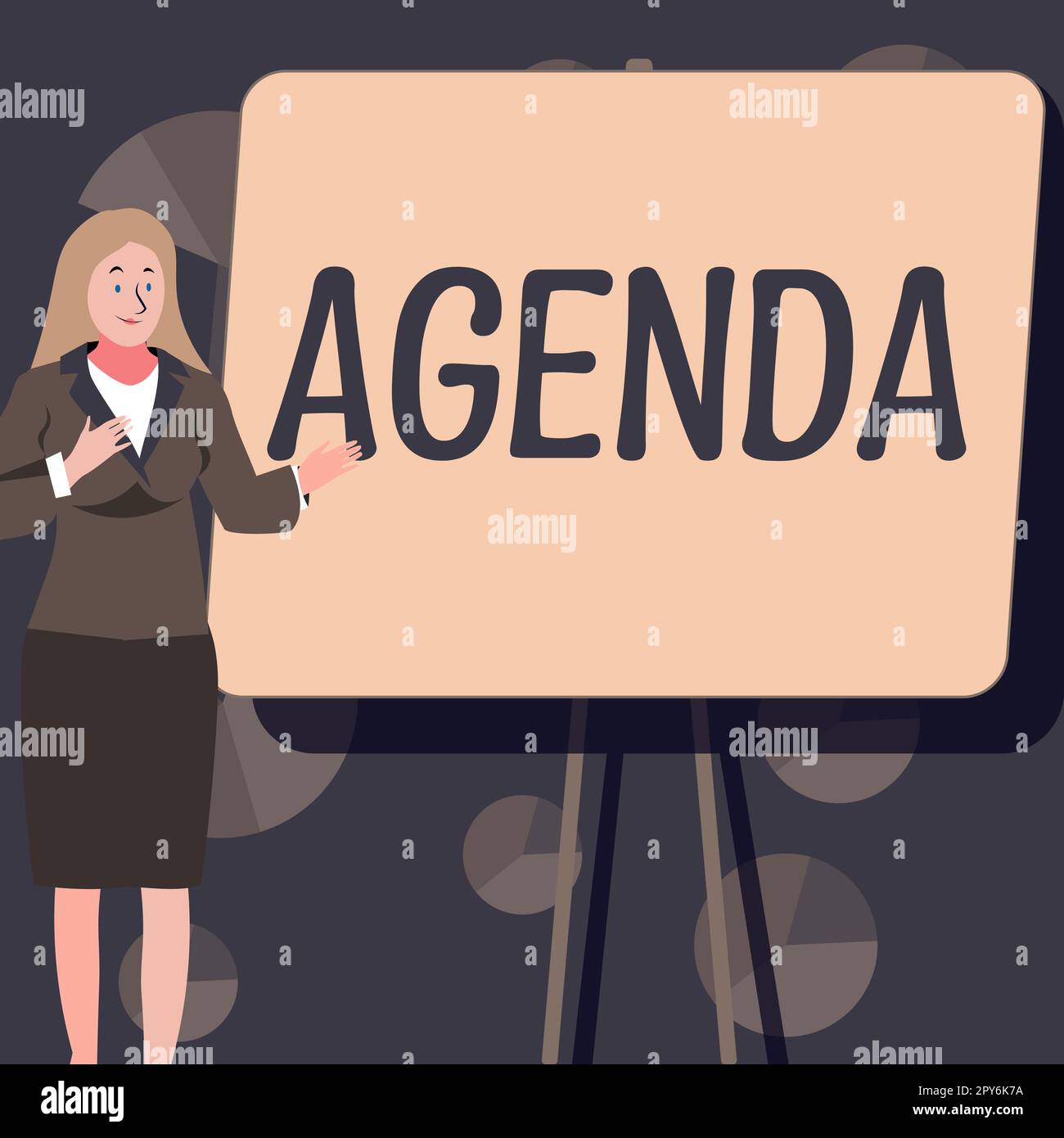 Handwriting text Agenda. Concept meaning To do list of items be discussed at formal important meeting Stock Photo