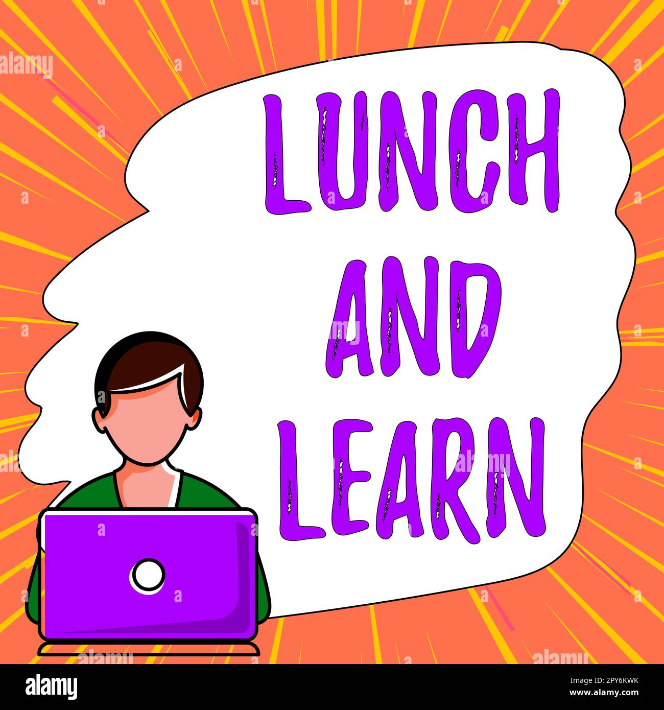 Sign displaying Lunch And Learn. Business idea Have meal and study ...