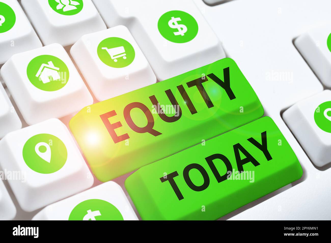 Sign displaying Equity. Business overview quality of being fair and impartial race free One hand Unity Stock Photo