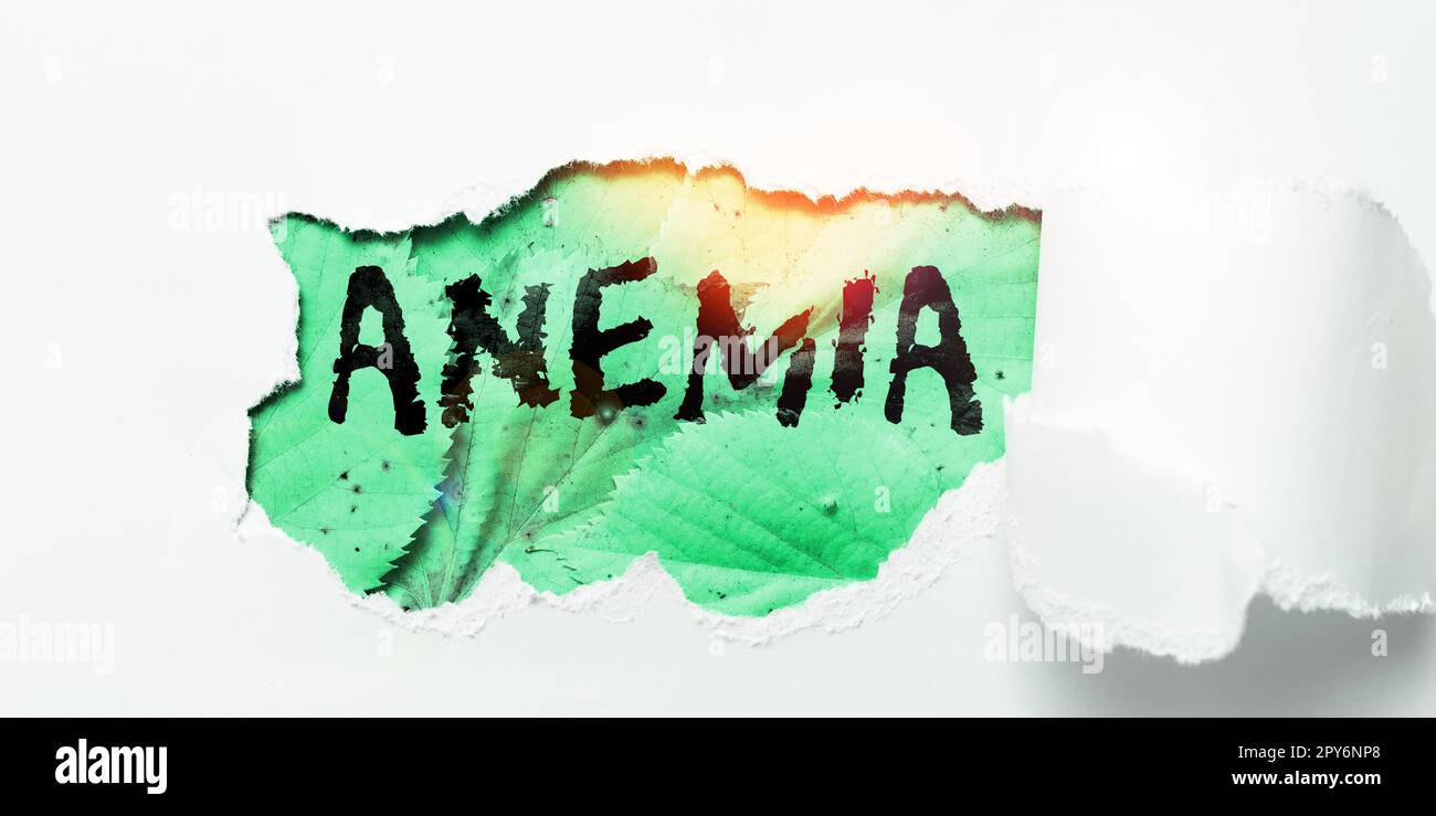 Conceptual caption Anemia. Concept meaning condition where there