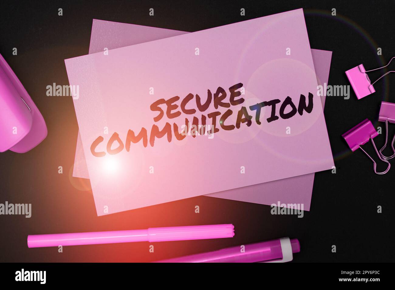 Text caption presenting Secure Communication. Business concept preventing unauthorized interceptors from accessing Stock Photo