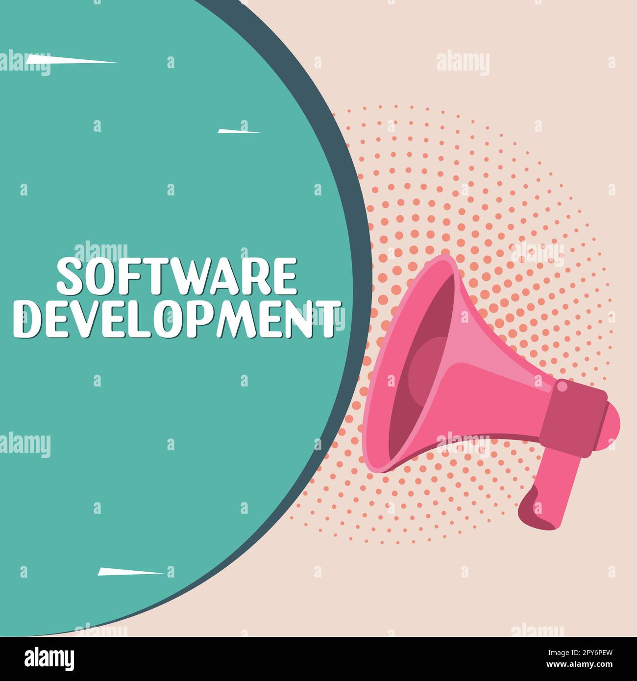Handwriting text Software Development. Concept meaning software is created using a specific programming Stock Photo