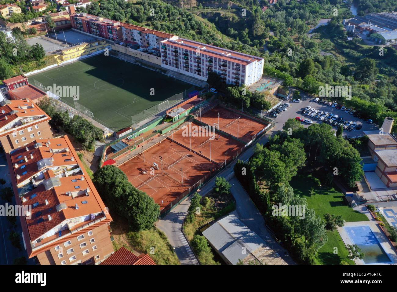 Clay tennis court Stock Photo Alamy