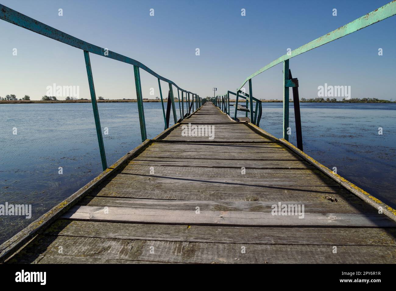 Wooden bridge over river hi-res stock photography and images - Alamy