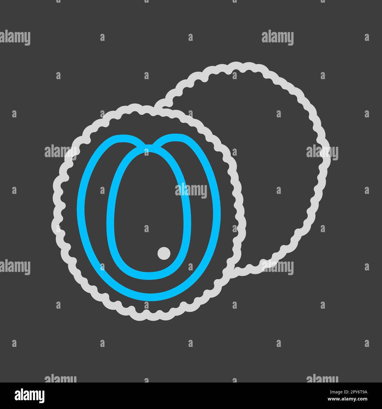 Lychee tropical fruit vector on dark background icon. Graph symbol for ...