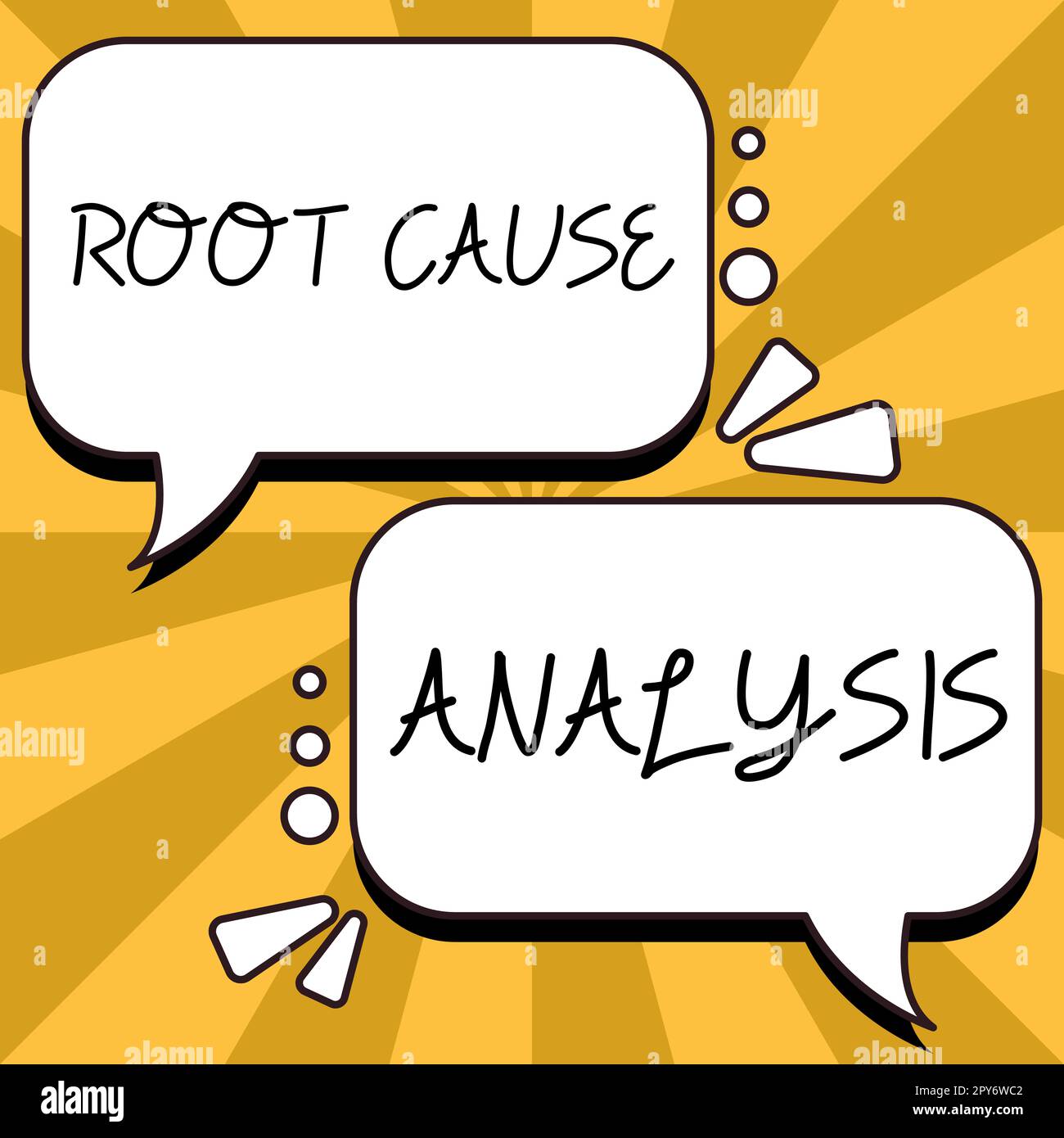 Sign displaying Root Cause Analysis. Business overview Method of Problem Solving Identify Fault or Problem Stock Photo