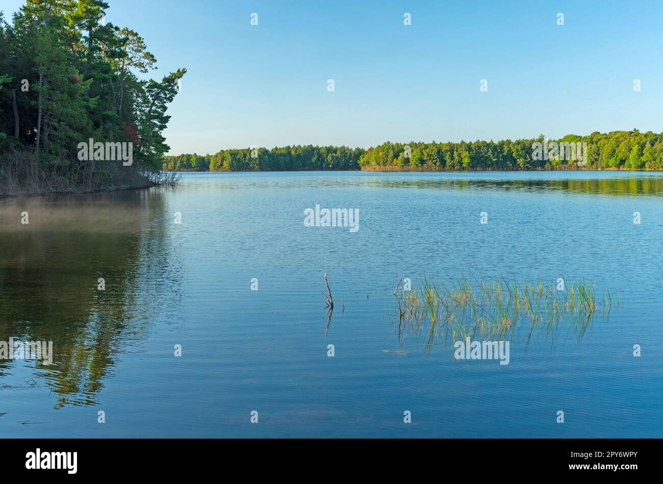 Calm Waters in the Early Morning Stock Photo