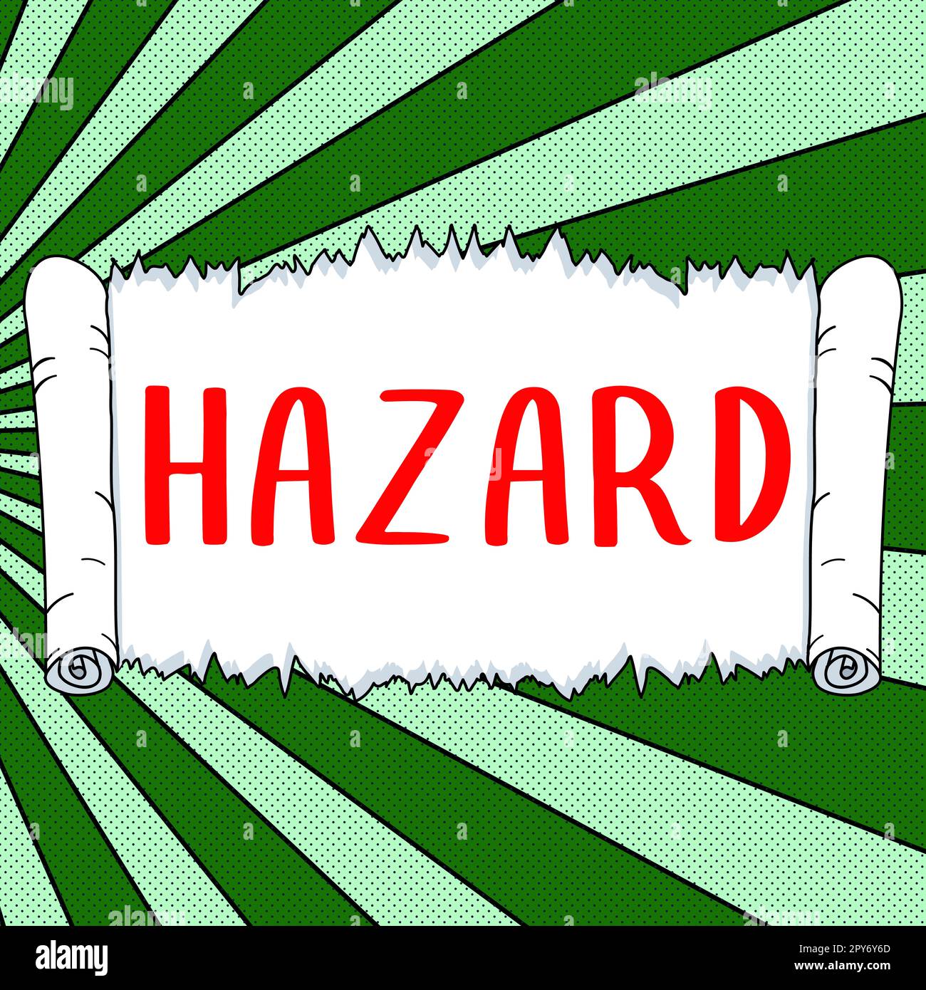 Conceptual display Hazard. Conceptual photo account or statement ...
