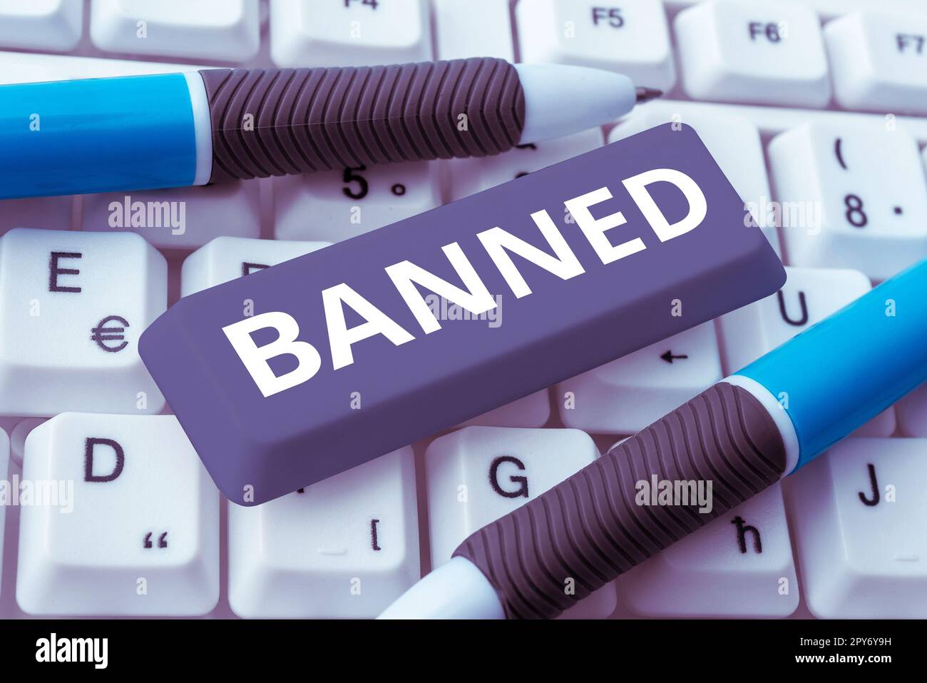 Inspiration showing sign Banned. Business idea Officially prevent someone from doing something legally prohibit Stock Photo