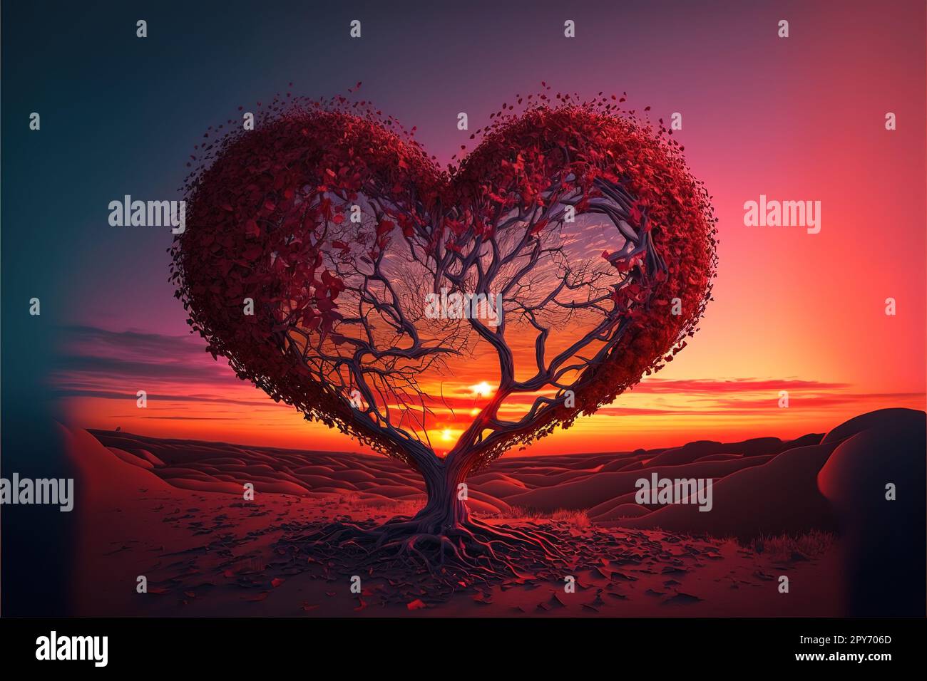 Wallpaper love, tree, green, heart, love, field, heart, tree images for  desktop, section настроения - download