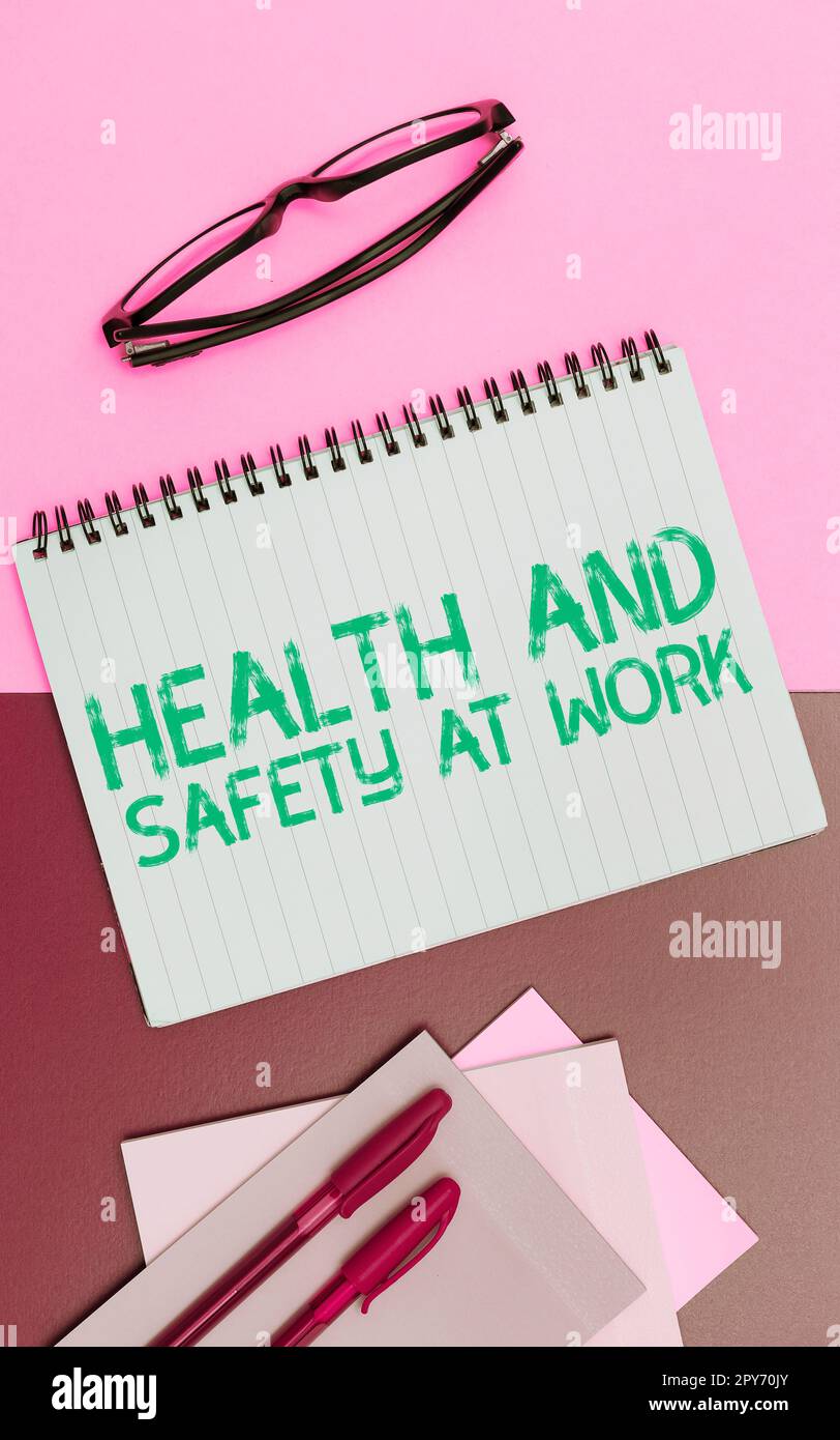 Sign displaying Health And Safety At Work. Word Written on Secure