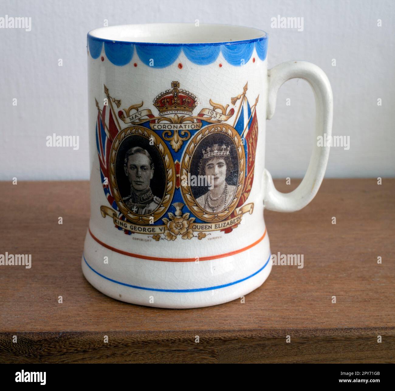 King George VI Coronation mug Stock Photo