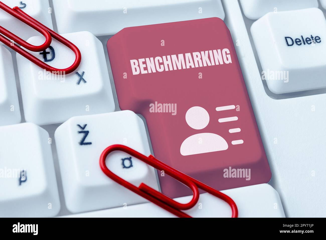 Sign displaying Benchmarking. Word for Evaluate something by comparison with a standard Strategy Stock Photo