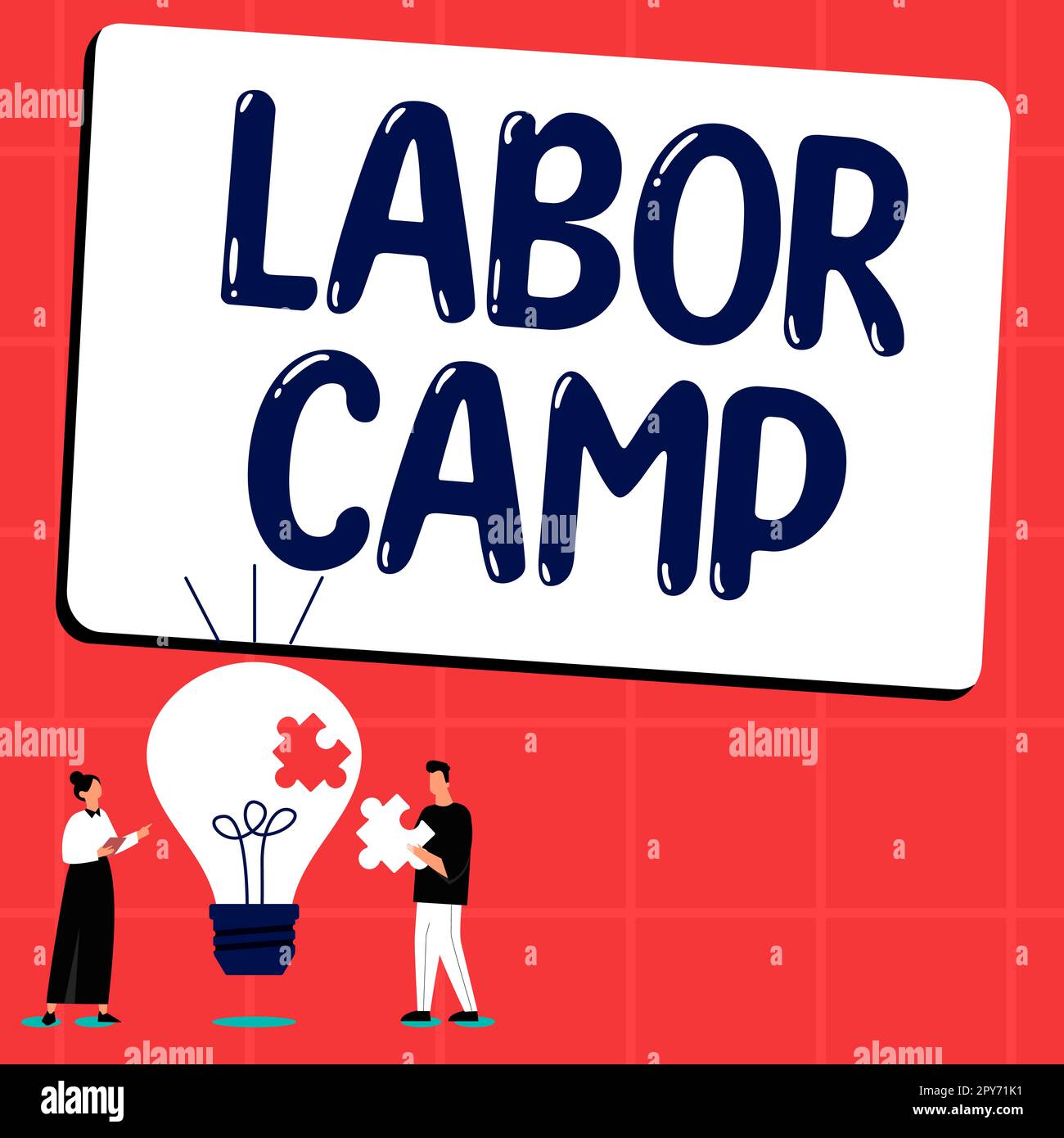 Handwriting text Labor Camp. Business overview a penal colony where forced labor is performed Stock Photo