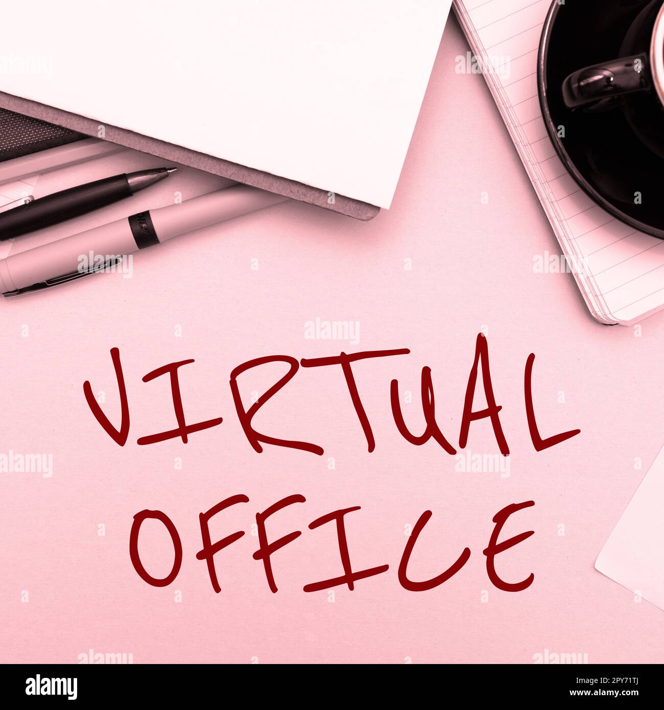 Sign displaying Virtual Office. Concept meaning Mobile workenvironment