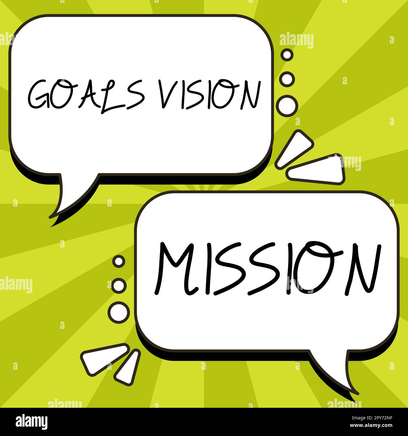 Sign displaying Goals Vision Mission. Word Written on practical ...