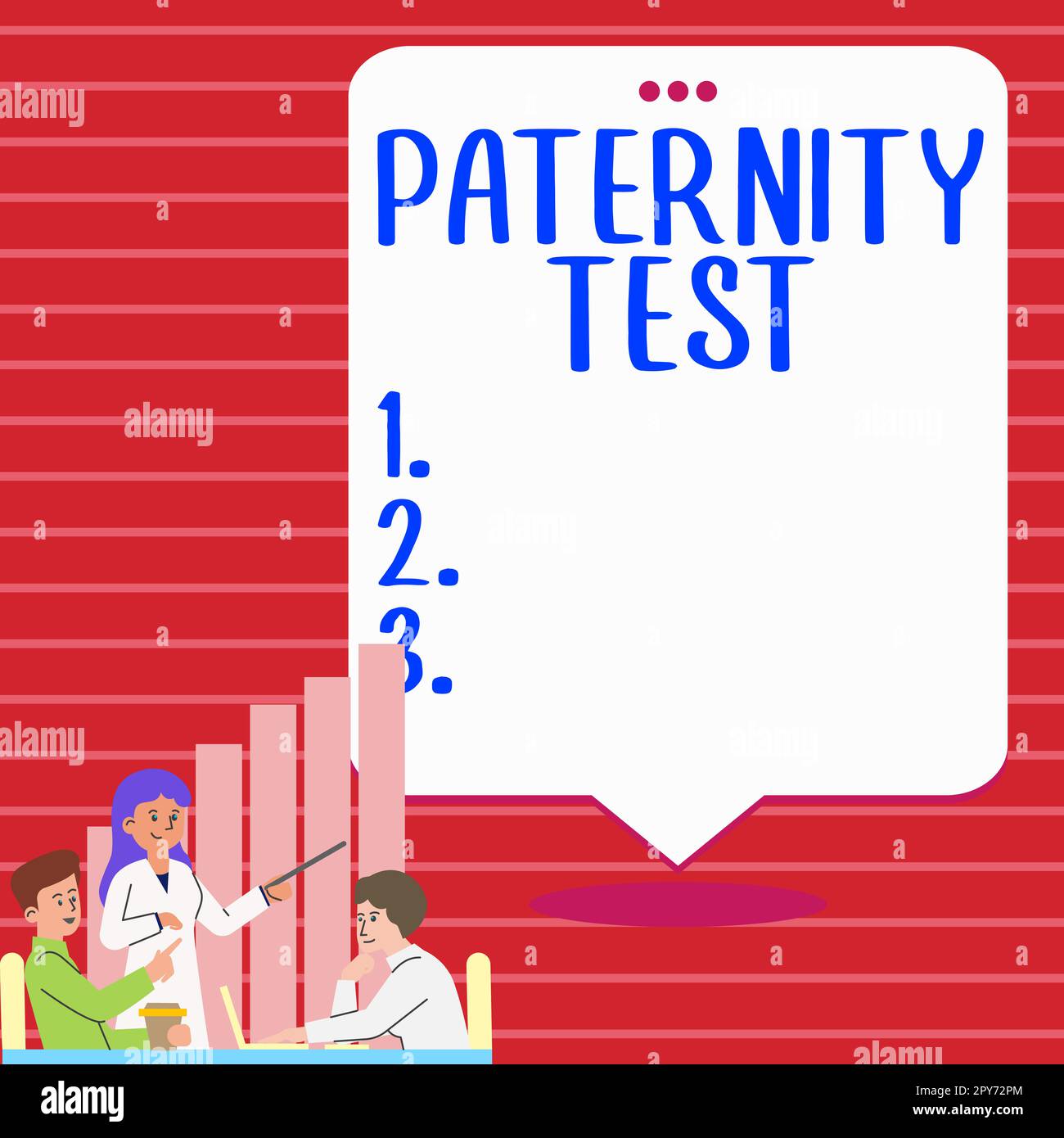 Hand writing sign Paternity Test. Conceptual photo a test of DNA to determine whether a given man is the biological father Stock Photo