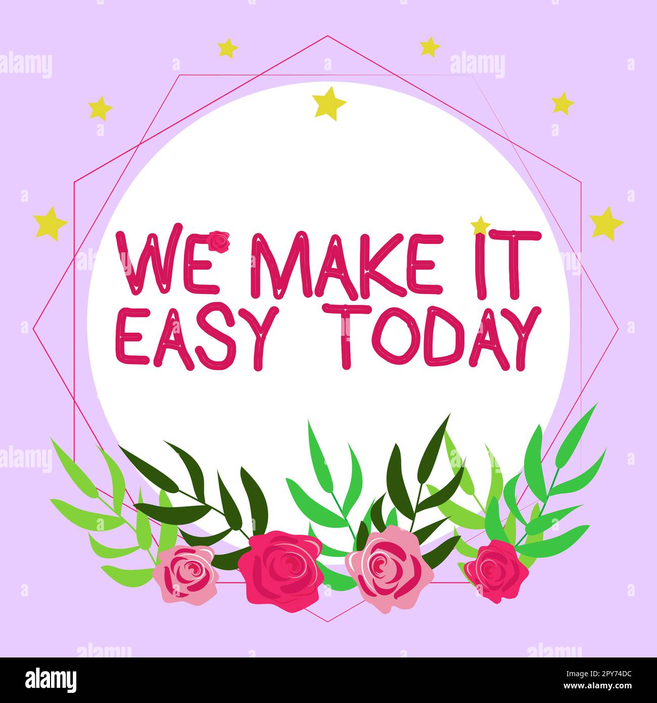 Sign displaying We Make It Easy Today. Word Written on Offering ...