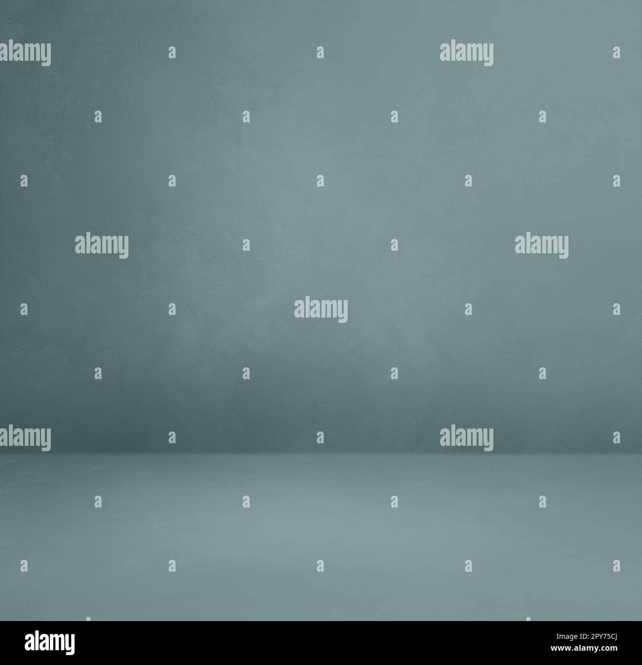 Empty blue grey concrete interior background Stock Photo