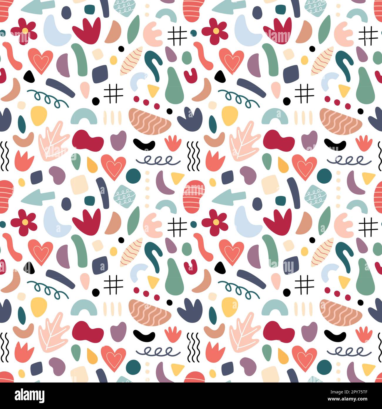 Abstract geometric shapes seamless pattern. Abstract contemporary ...