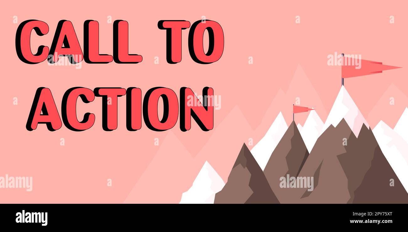 Text caption presenting Call To Action, Word Written on Encourage