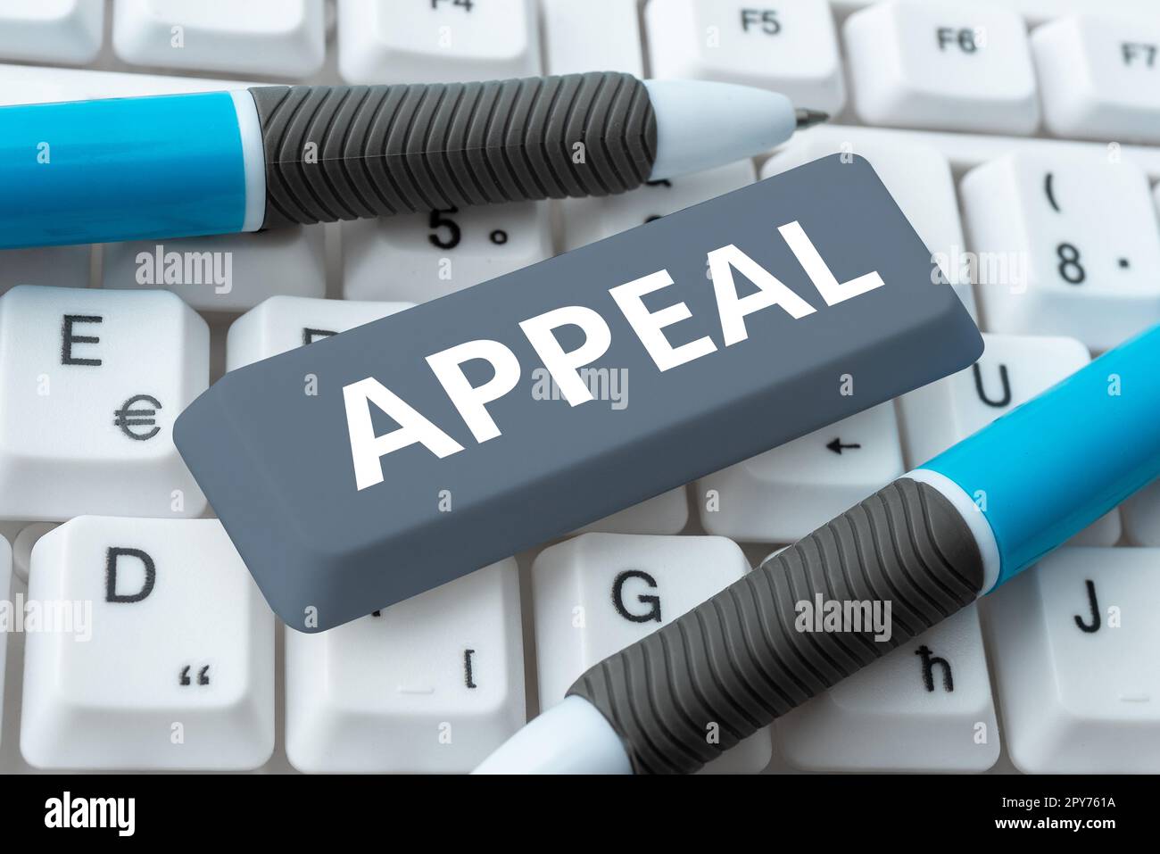 Conceptual display Appeal. Concept meaning an application to a higher court for a decision to be reversed Stock Photo