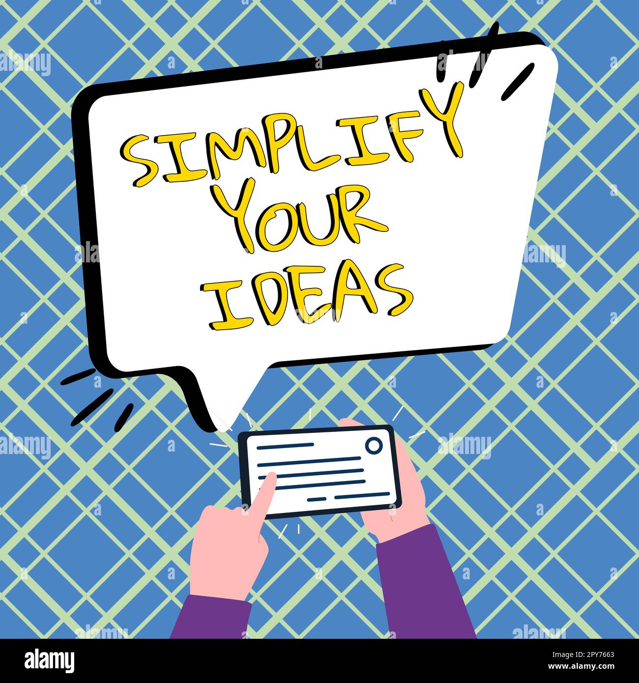 Conceptual display Simplify Your Ideas. Business overview make simple or reduce things to basic essentials Stock Photo