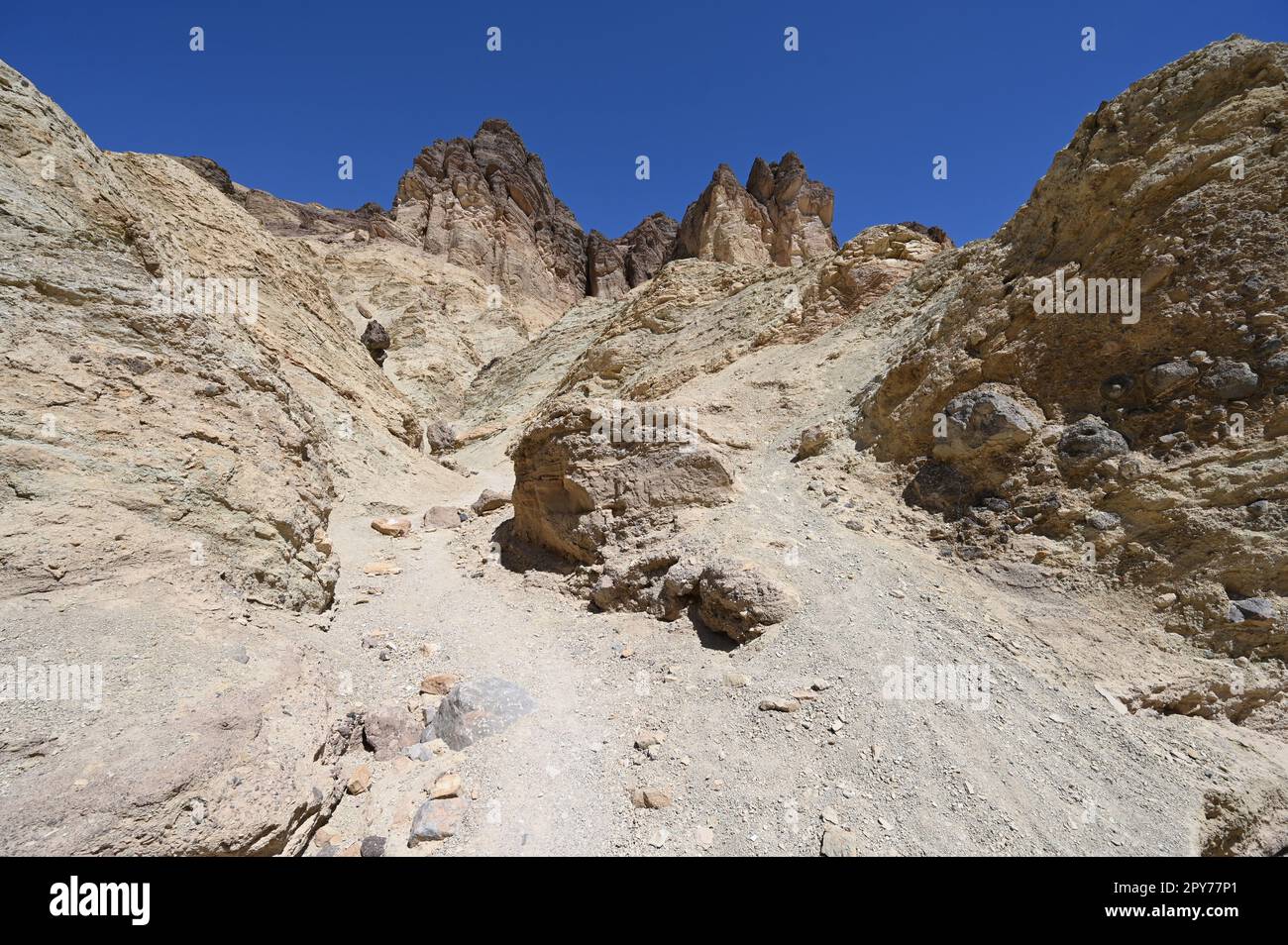 Golden Canyon Trail Head walk in Death Valley at Midday Stock Photo - Alamy