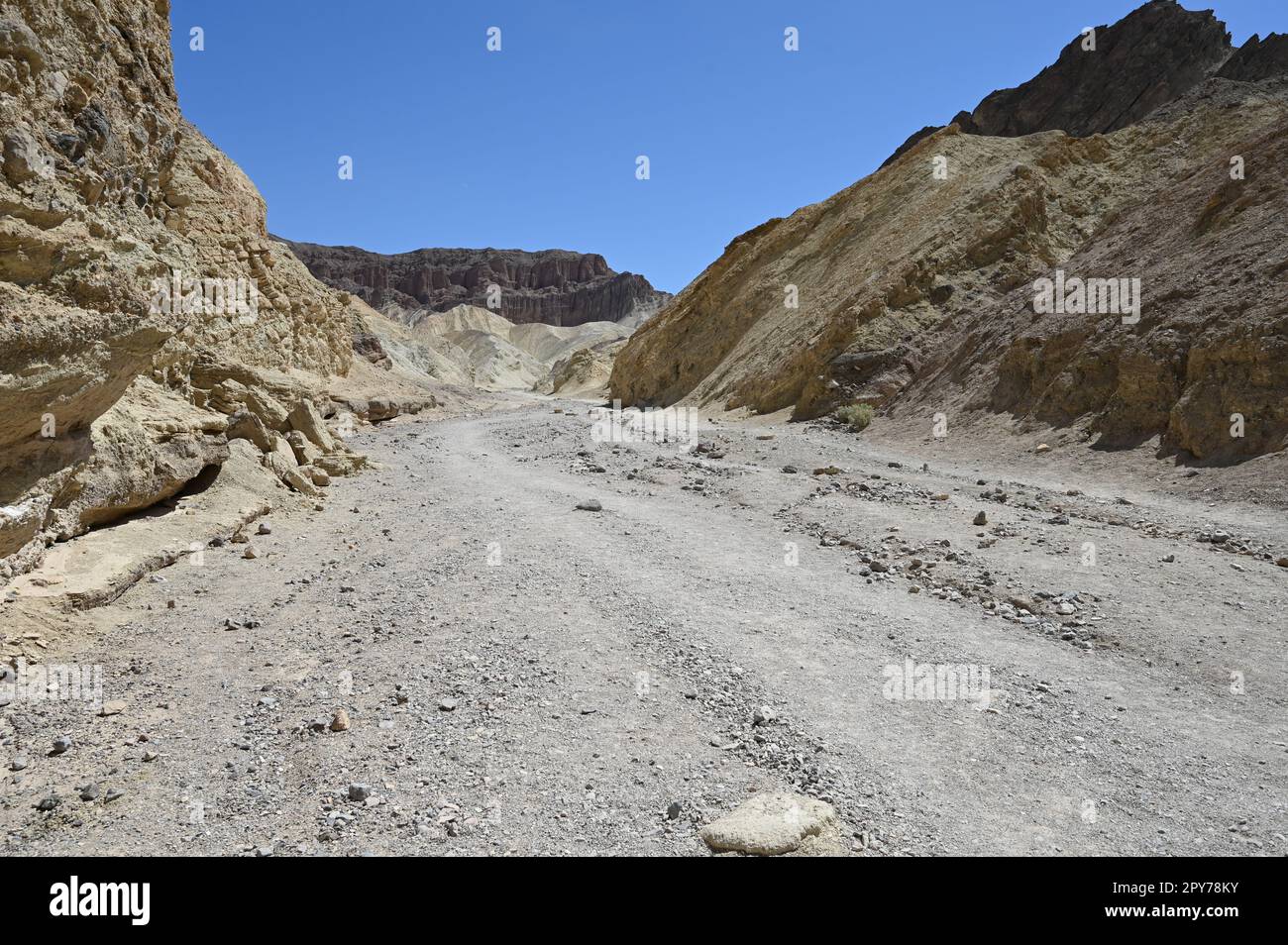 Golden Canyon Trail Head walk in Death Valley at Midday Stock Photo - Alamy
