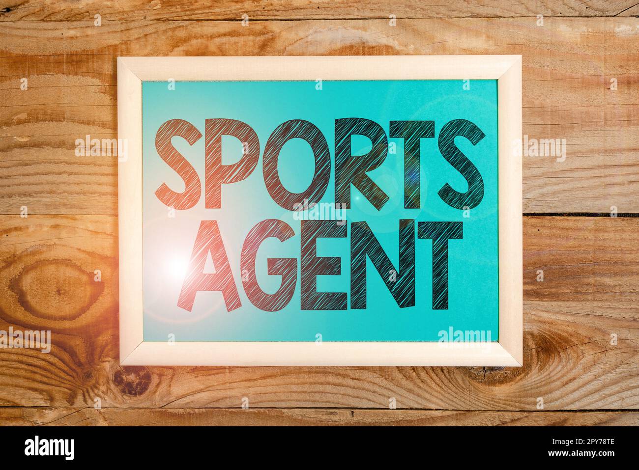 Writing displaying text Sports Agent. Word Written on person manages