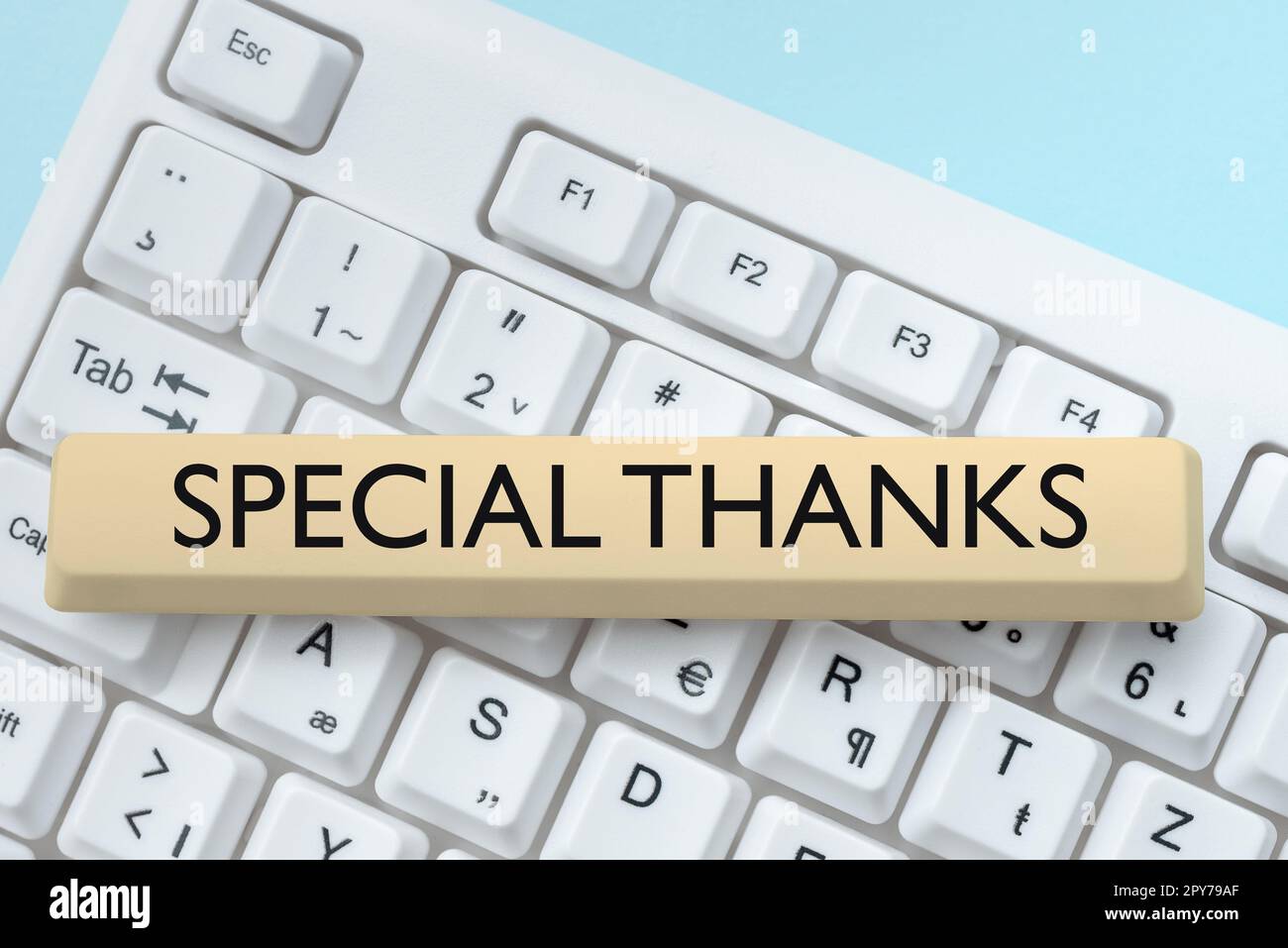 Text sign showing Special Thanks. Business approach expression of appreciation or gratitude or an acknowledgment Stock Photo