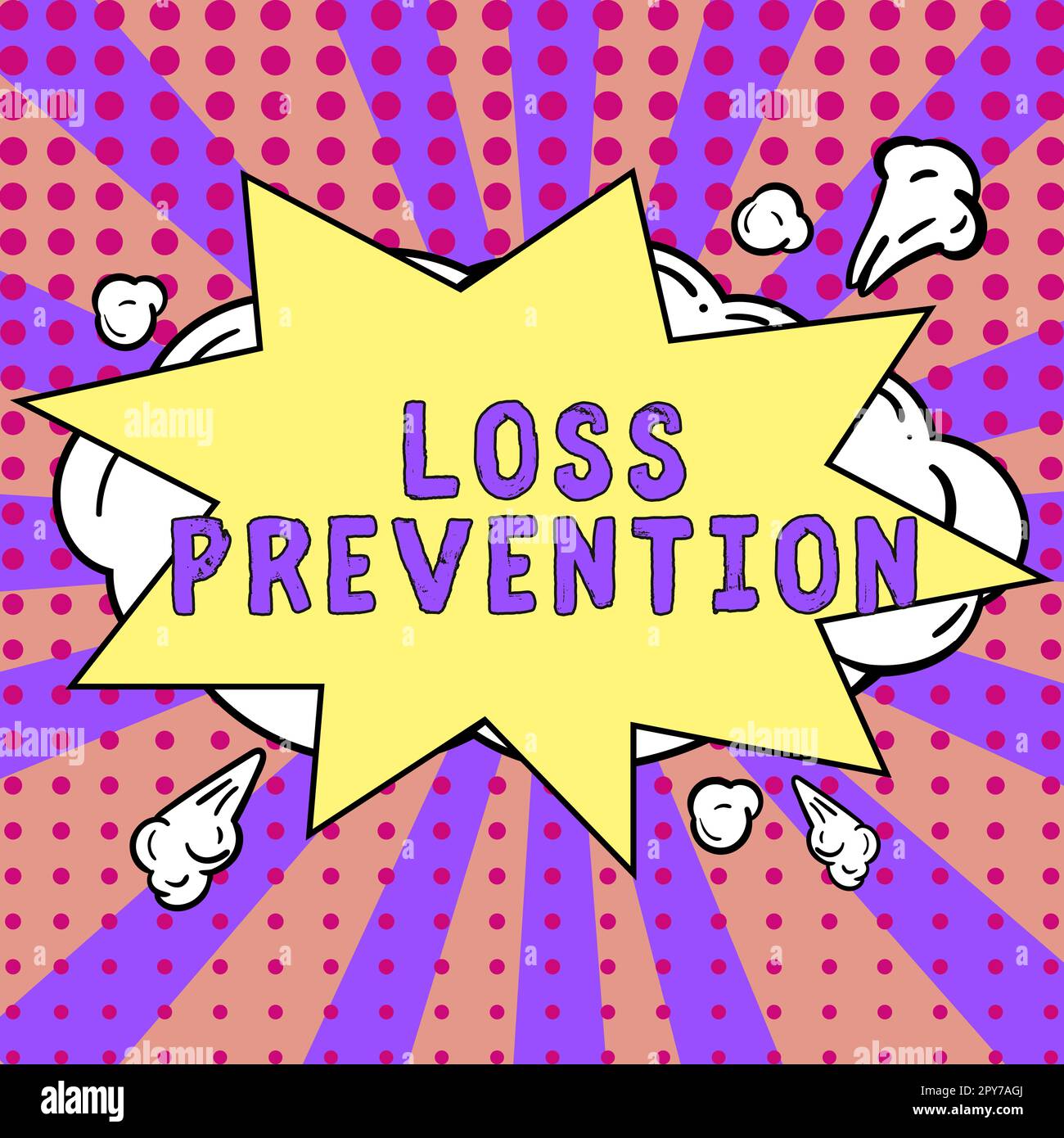 Text showing inspiration Loss Prevention. Conceptual photo the fact that you no longer have something or have less of something Stock Photo