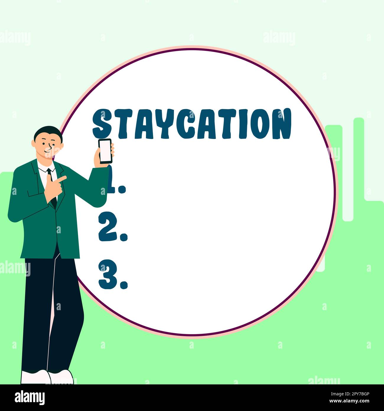 Staycation Text Handwriting text Staycation. Business idea a vacation spent at one's ...