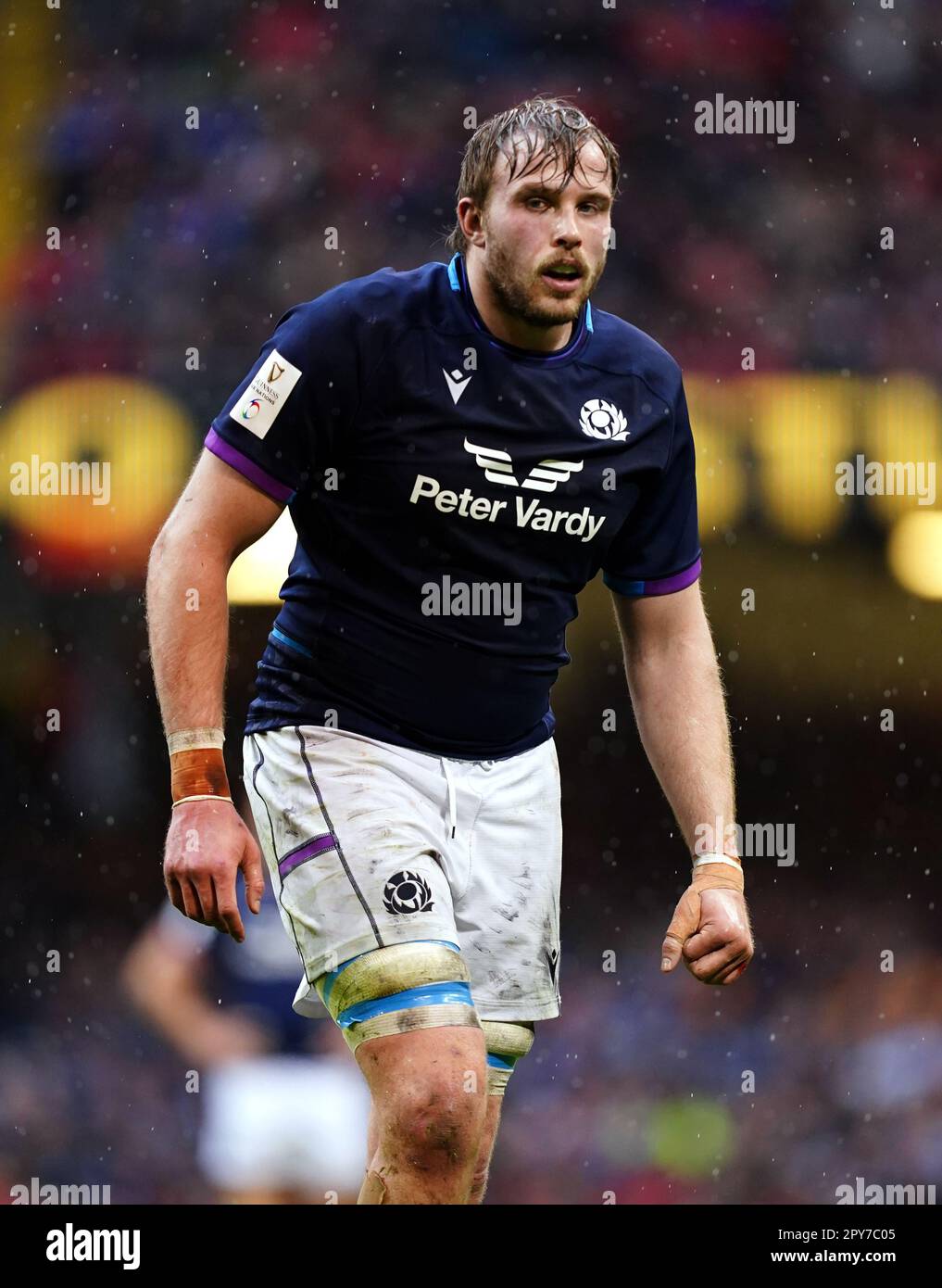 File photo dated 12-02-2022 of Scotland's Jonny Gray who is in serious danger of missing the Rugby World Cup after dislocating his kneecap. Issue date: Wednesday May 3, 2023. Stock Photo